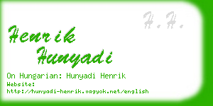 henrik hunyadi business card